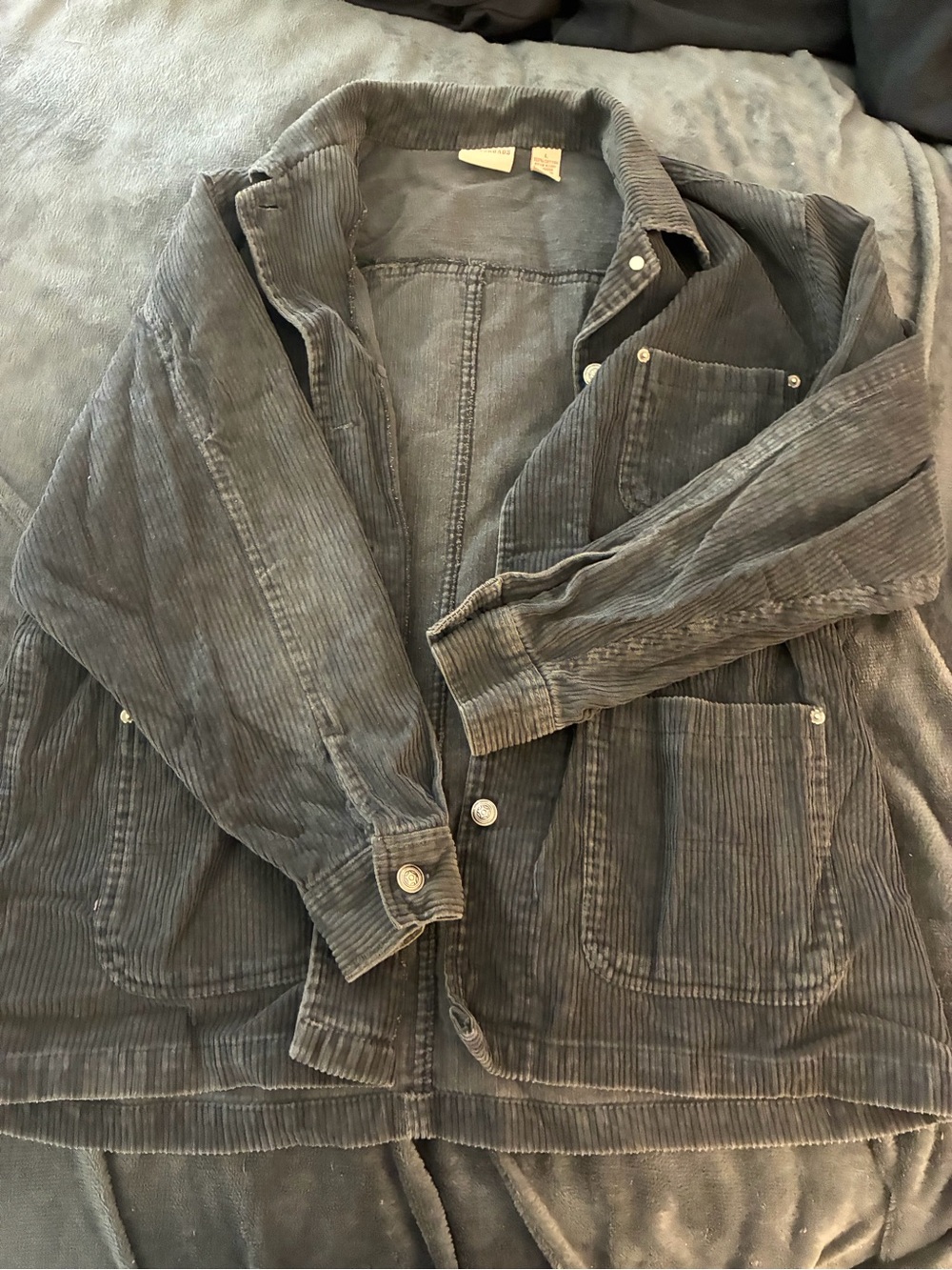 Womens Corduroy Work Jacket - Gray